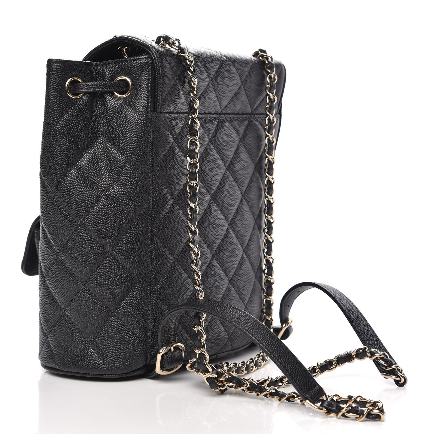 Caviar Quilted Backpack Bag Black