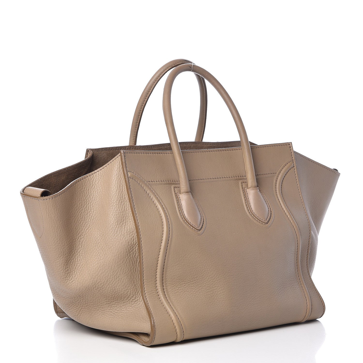 Celine Supple Calfskin Medium Phantom Luggage Beige 3 of 20
