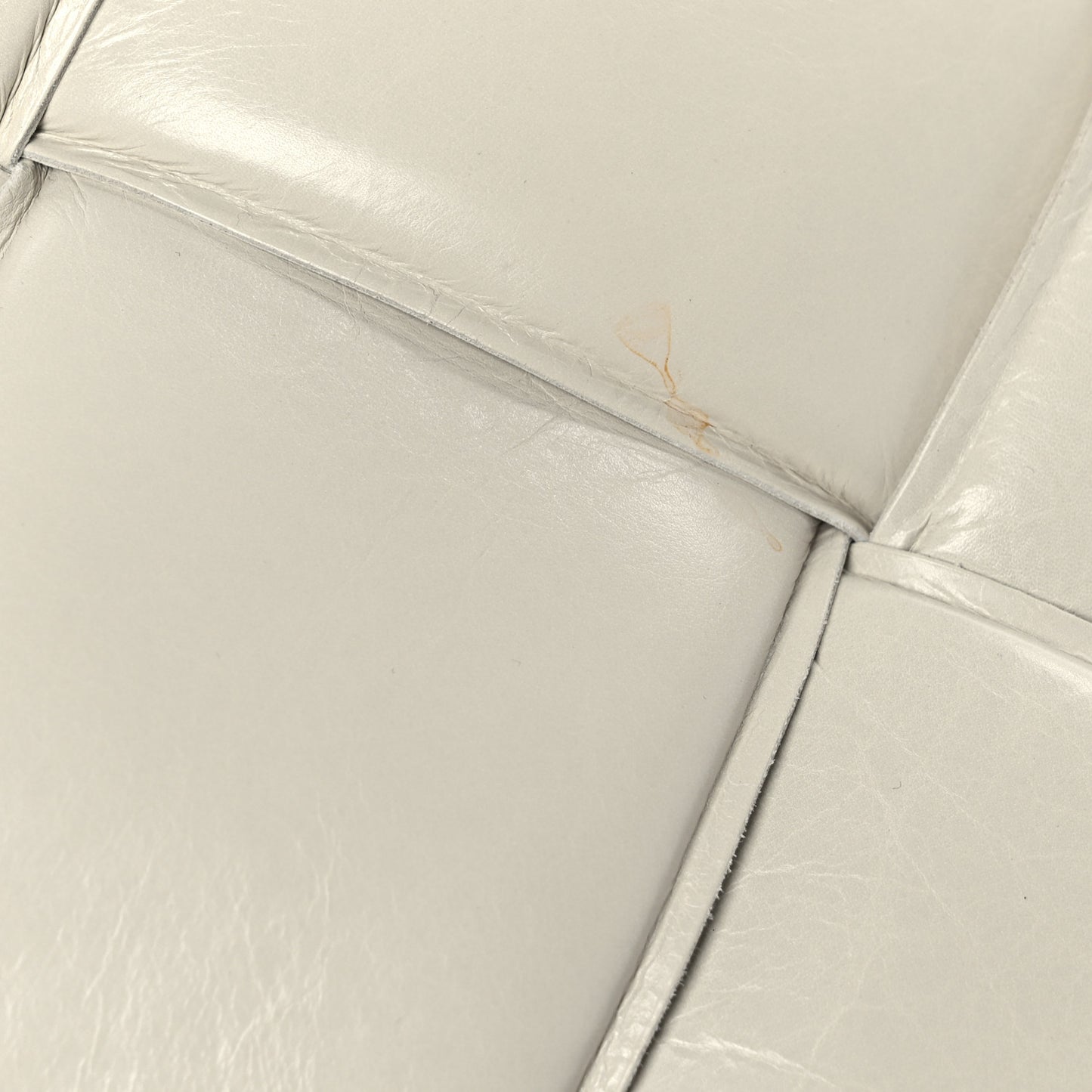 Paper Calfskin Maxi Intrecciato Padded Pouch Clutch Plaster