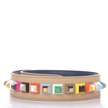 Fendi Vitello Century Plexiglass Bi-Color Studded Strap You Amido Blue Scuro 2 of 5