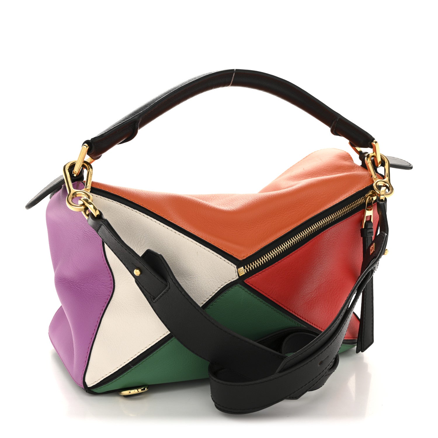 Calfskin MORRIS WILLIAM X Loewe ルイ Puzzle Multicolor Black Bag 店舗用品