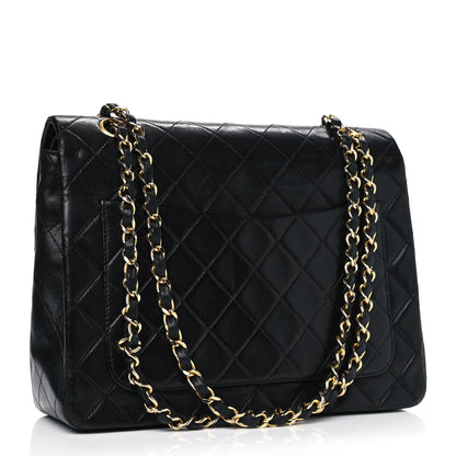 Chanel Lambskin Quilted Medium Double Flap Black 2 of 8