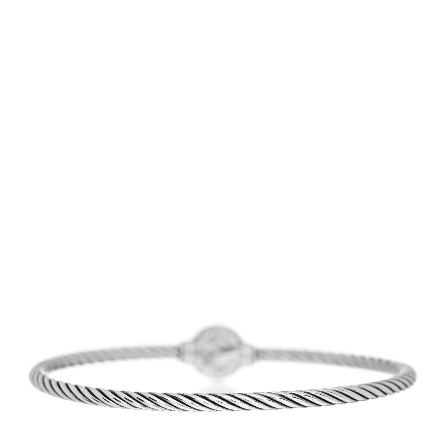 David Yurman Sterling Silver 18K Yellow Gold 3mm Chatelaine Bracelet 2 of 3