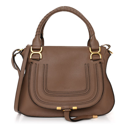 Chloe Calfskin Medium Marcie Satchel Desert Taupe 1 of 9