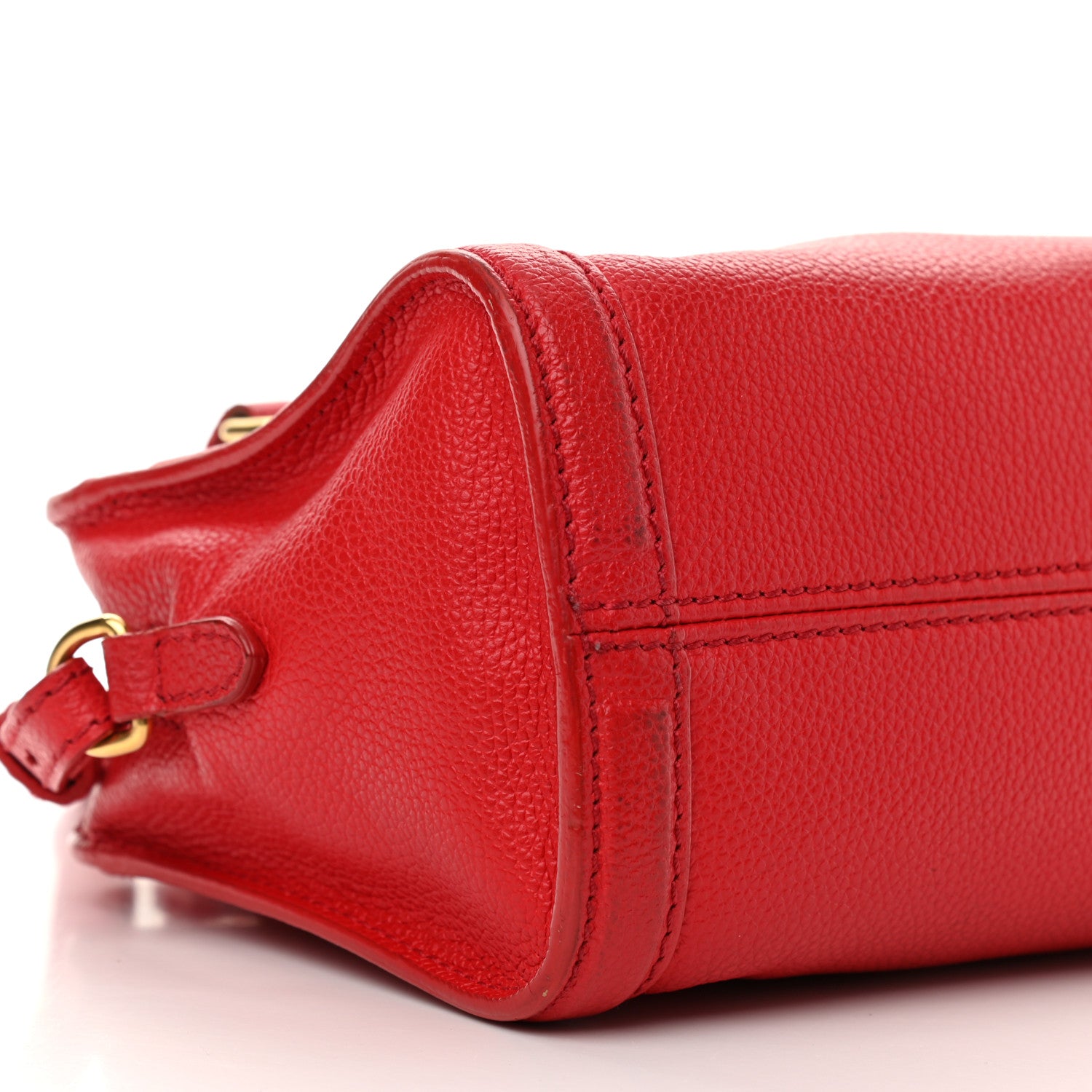 Alexander McQueen Calfskin Mini Skull Padlock Zip Around Tote Red 9 of 13