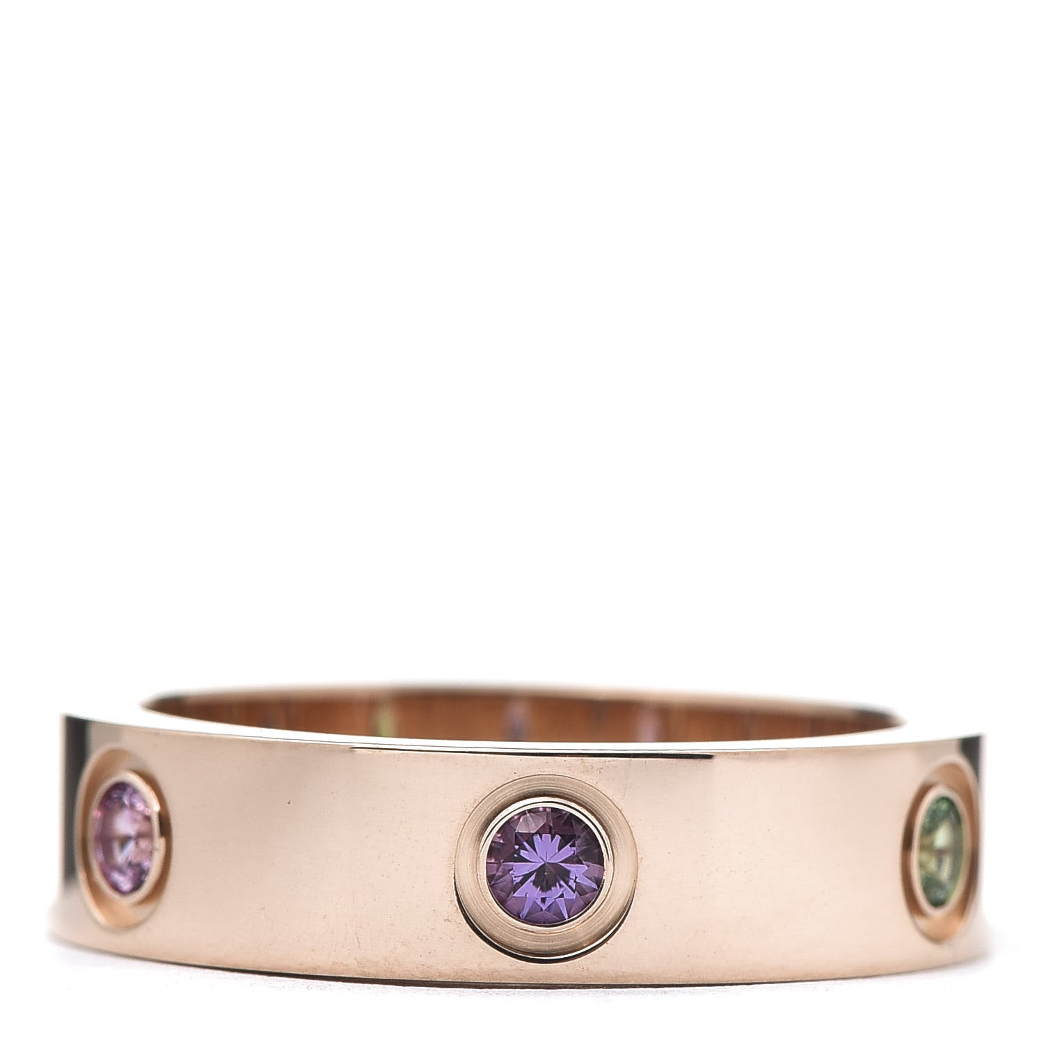 Cartier 18K Pink Gold Sapphire Garnet Amethyst 5.5mm LOVE Ring 57 8 4 of 5