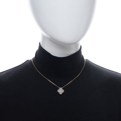 Van Cleef & Arpels 18K Yellow Gold Black Onyx Vintage Alhambra Pendant Necklace 2 of 5