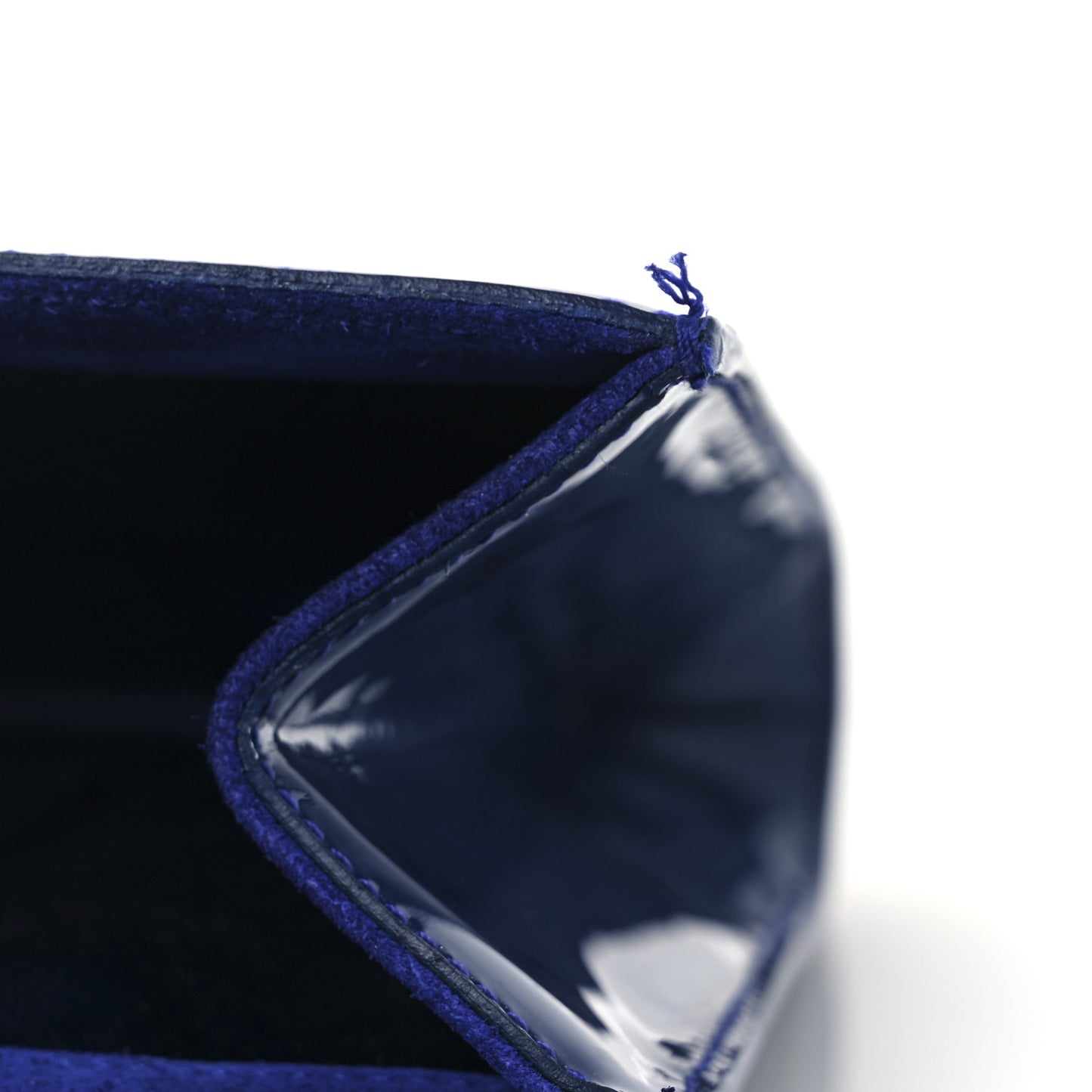 Patent Calfskin Monogram Large Belle De Jour Clutch Royal Blue