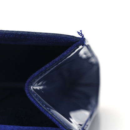 Saint Laurent Patent Calfskin Monogram Large Belle De Jour Clutch Royal Blue 11 of 12