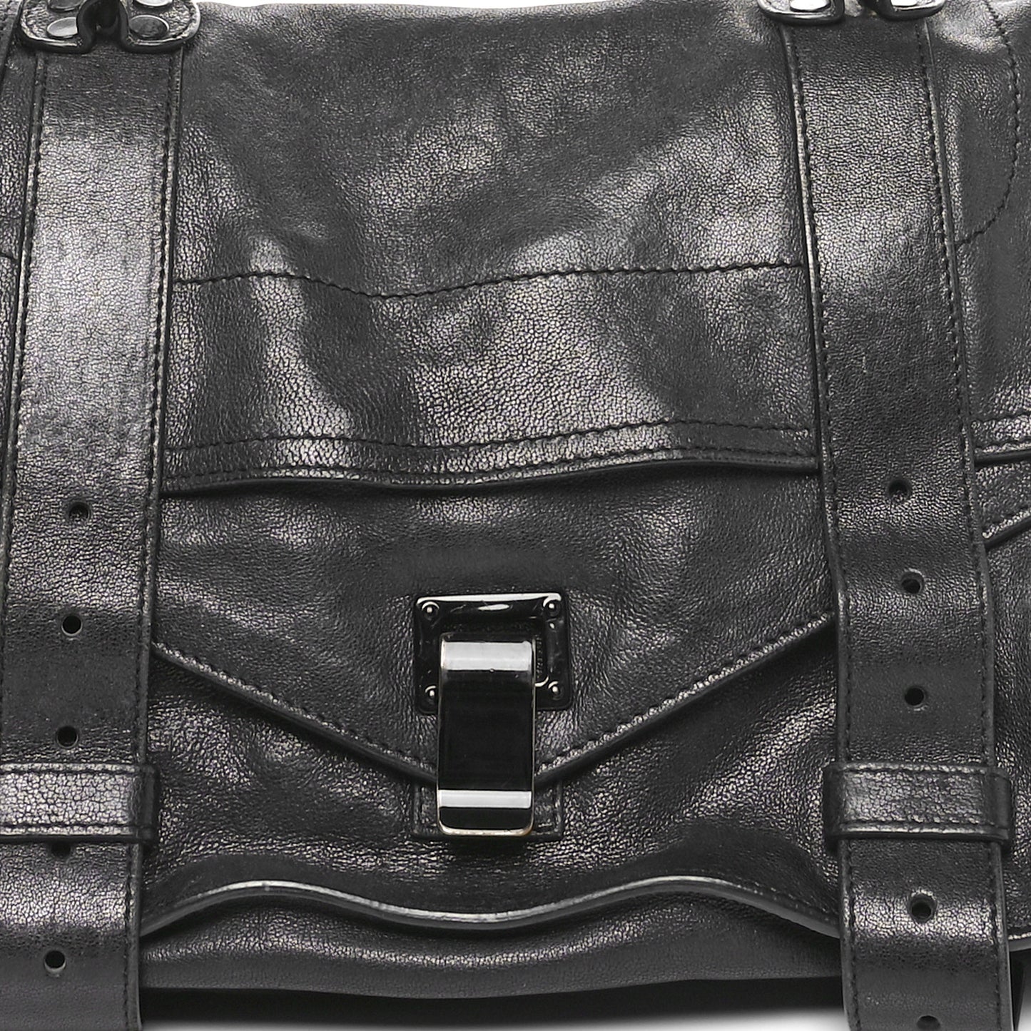 Lambskin Medium PS1 Satchel  Black