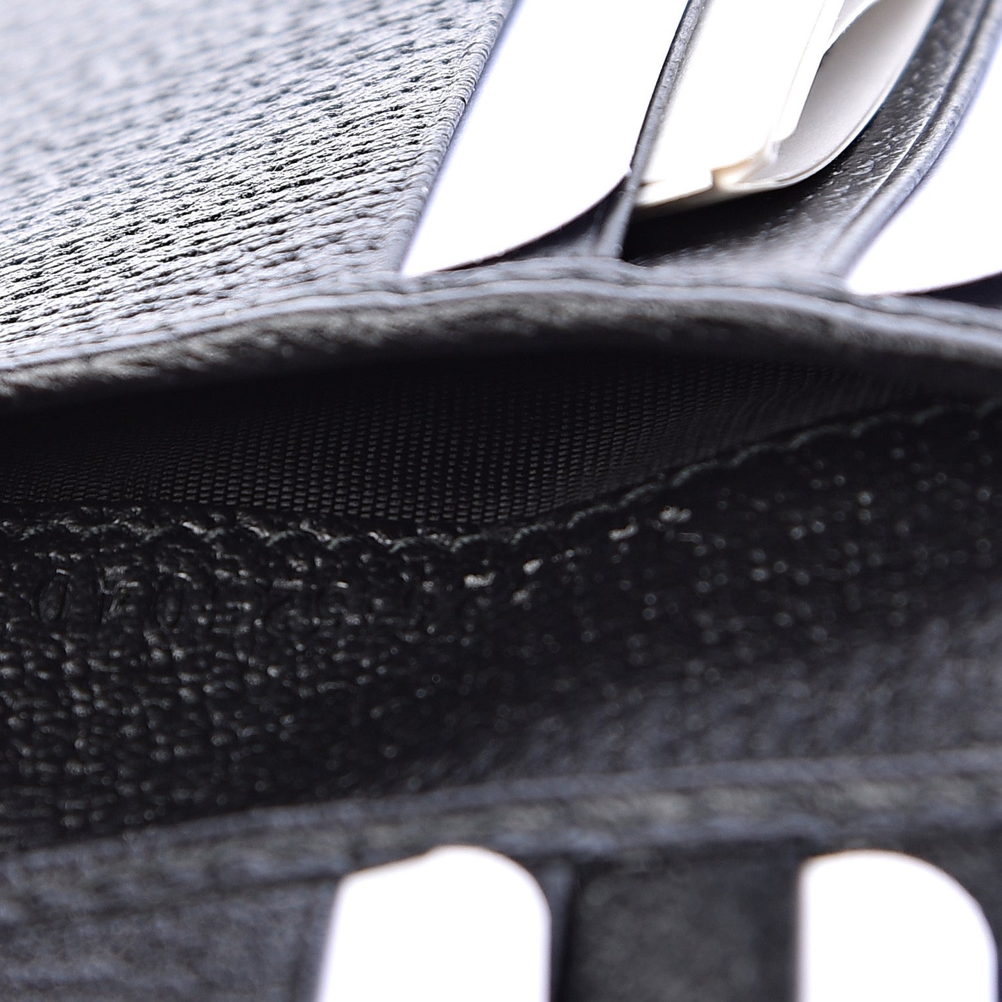 Calfskin Boar Effect GG Marmont Bi-Fold Wallet Black
