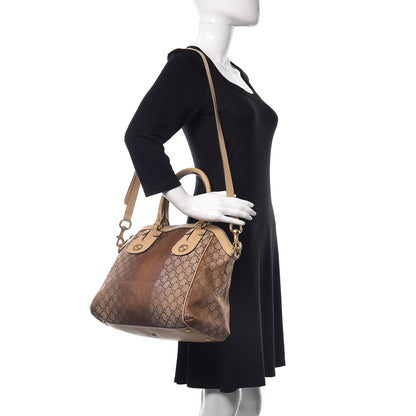 Gucci Monogram Lurex Medium Scarlett Studded Interlocking G Top Handle Bag Bronze 2 of 21