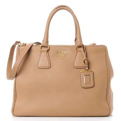 Prada Vitello Daino Large Double Zip Tote Sughero 1 of 13