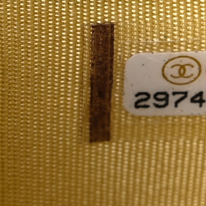 Chanel Caviar Chevron Quilted Boy Card Holder Yellow 8 of 8