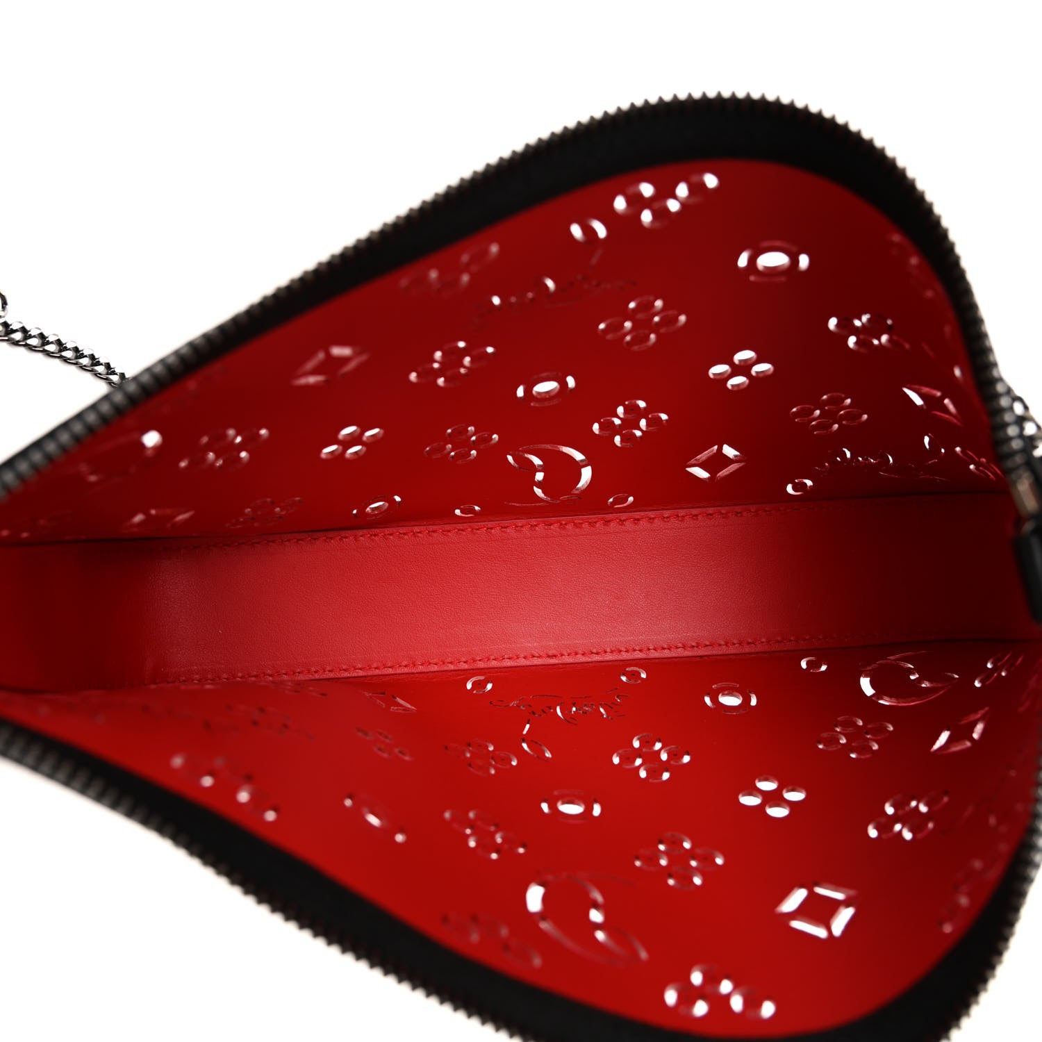 Christian Louboutin Calfskin Loubinthesky Perforated Shoulder Bag Black 5 of 8