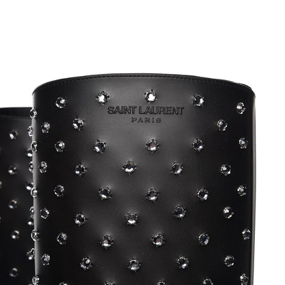 Saint Laurent Rubber Crystal Rain Boots 37 Nero Black 7 of 9