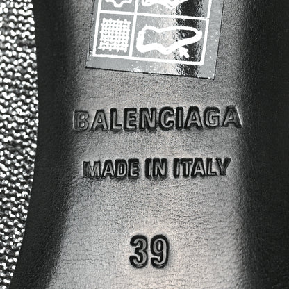 Balenciaga Shiny Fabric Square Knife 80mm Pumps 39 Silver 6 of 8