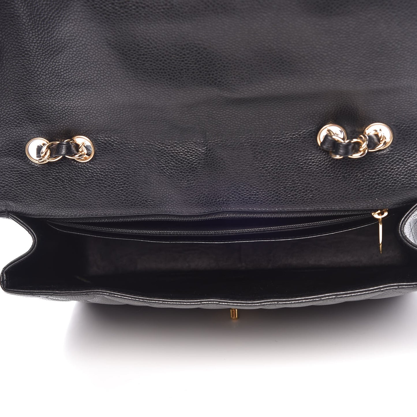 Caviar Quilted Jumbo Single Flap Black