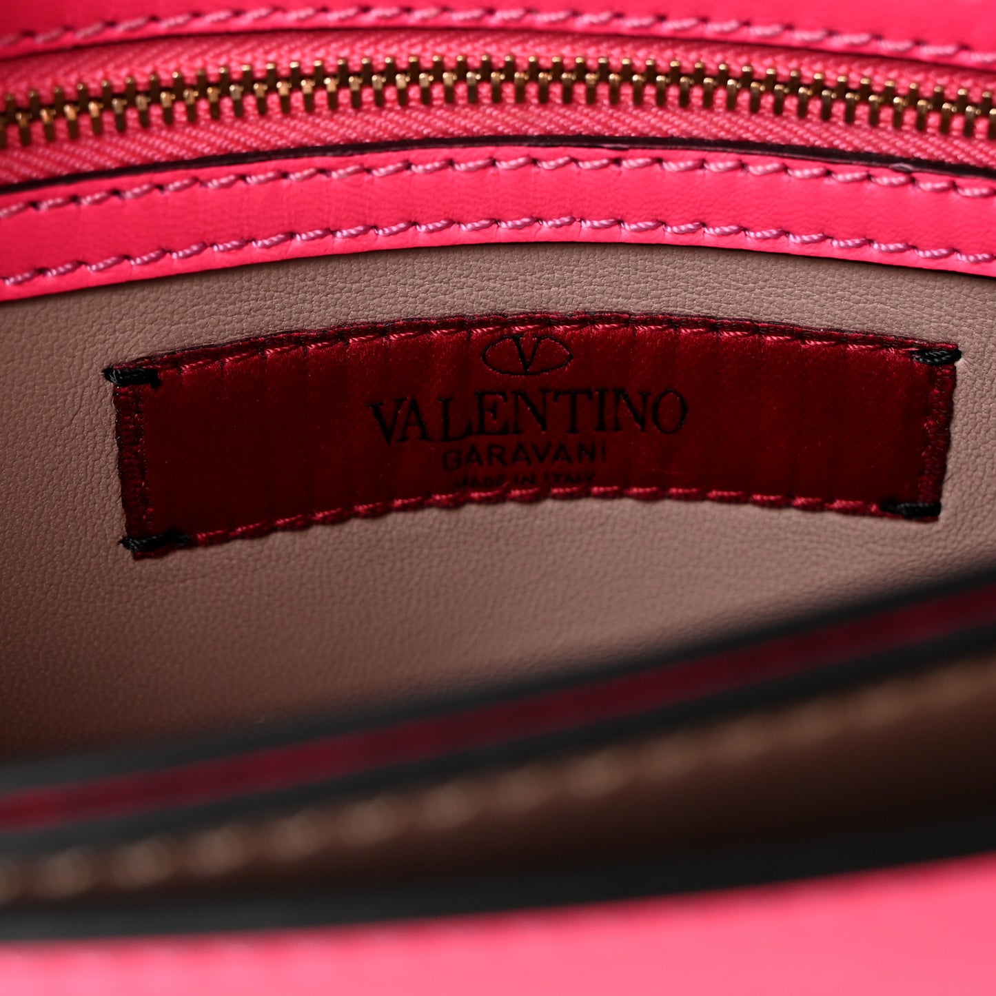 Nappa Rockstud Wristlet Clutch Fuxia Fluo