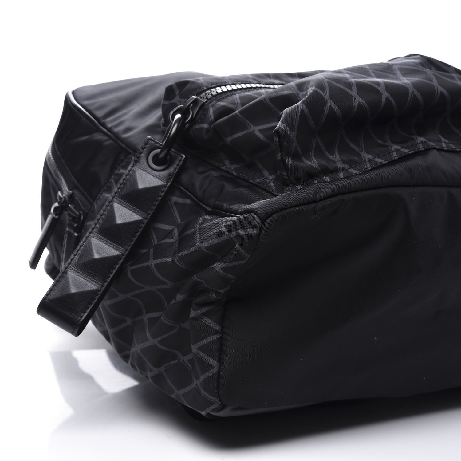 MCM Nylon Medium Tumbler Rombi Backpack Black 5 of 9