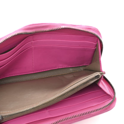Bottega Veneta Nappa Intrecciato Zip Around Wallet Violet Fuxia 5 of 11