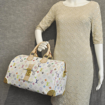 Louis Vuitton Monogram Multicolor Speedy 40 White 2 of 8