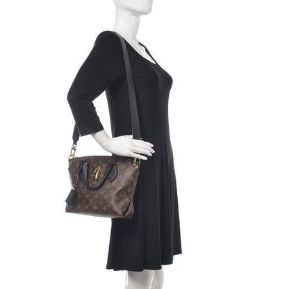 Louis Vuitton Monogram Flower Zipped Tote PM Black 2 of 10