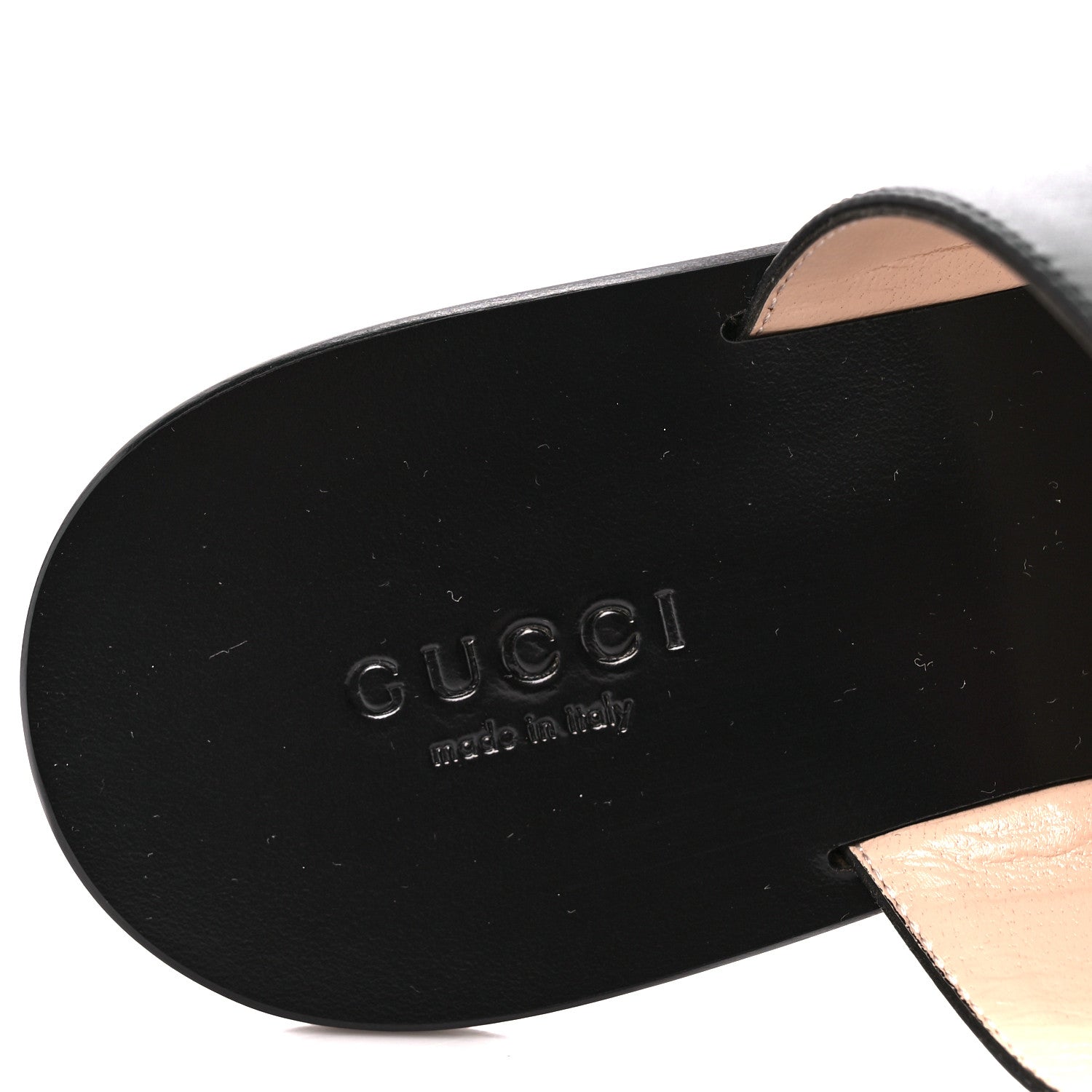 Gucci Calfskin GG Marmont Thong Sandals 36.5 Black 8 of 9
