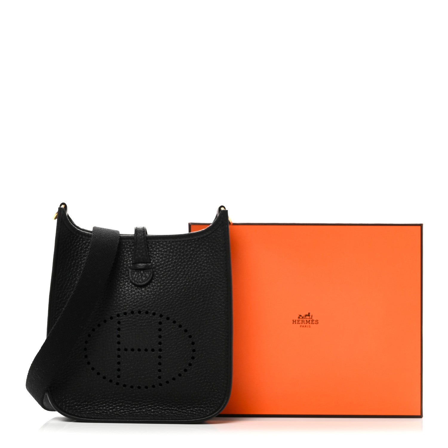 Hermes Taurillon Clemence Evelyne TPM Black 11 of 11