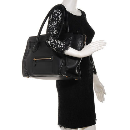 Celine Smooth Calfskin Shoulder Luggage Black 2 of 7