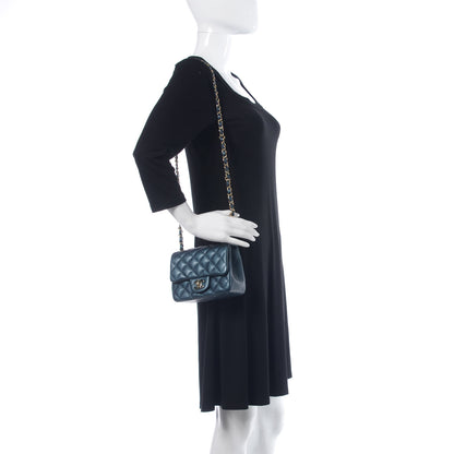 Chanel Iridescent Caviar Quilted Mini Square Flap Dark Blue 2 of 10