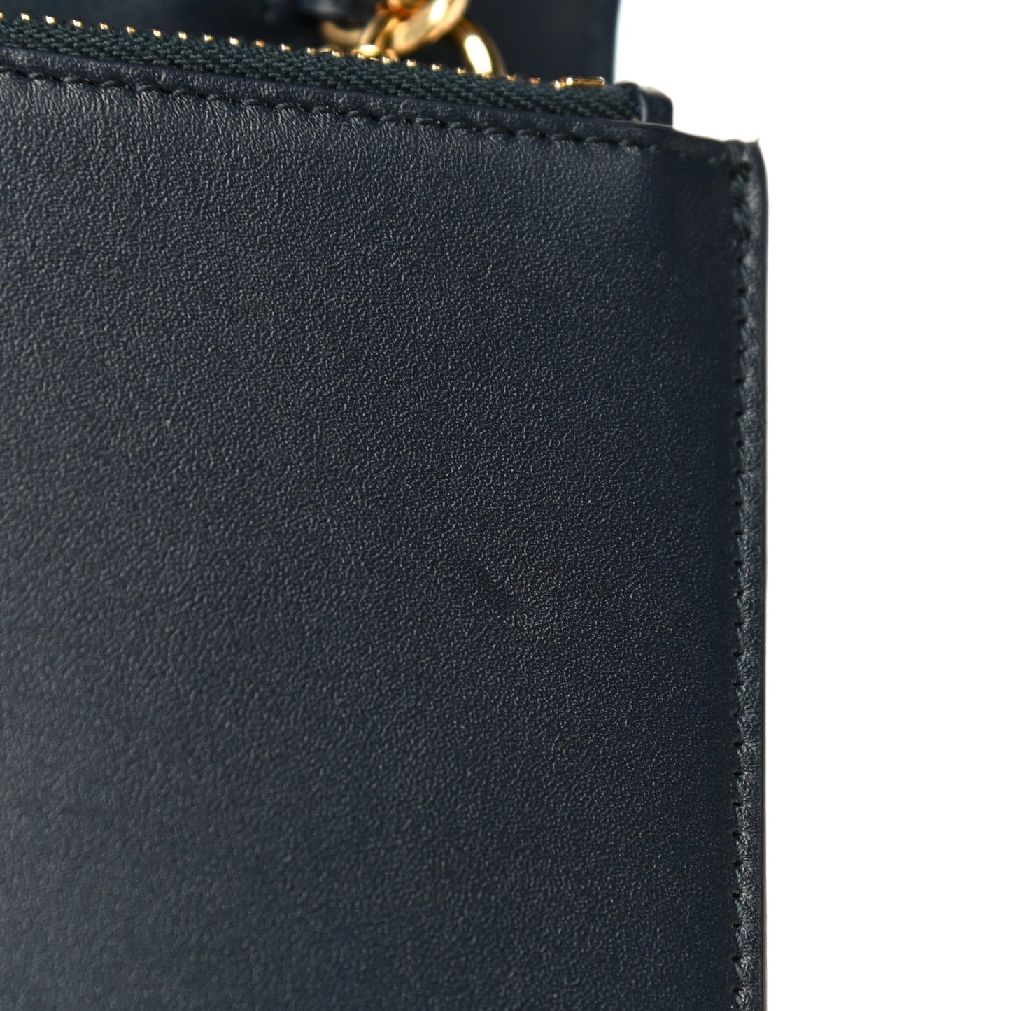 Smooth Calfskin Classic Monogram Kate Tassel Chain Wallet Marine