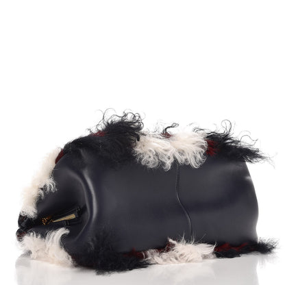 Mulberry Curly Shearling Tartan Winsley Tote Bag Multicolor 4 of 7