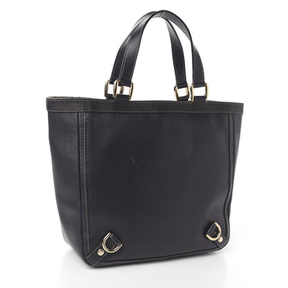 Gucci Calfskin Monogram Small Gold D Ring Tote Black 2 of 11