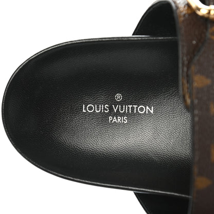 Louis Vuitton Monogram Bom Dia Mule Sandals 39 Black 6 of 6