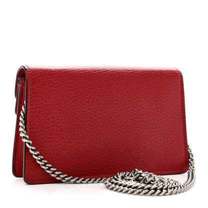 Gucci Dollar Calfskin Swarovski Crystal Small Dionysus Shoulder Bag Hibiscus Red 3 of 9