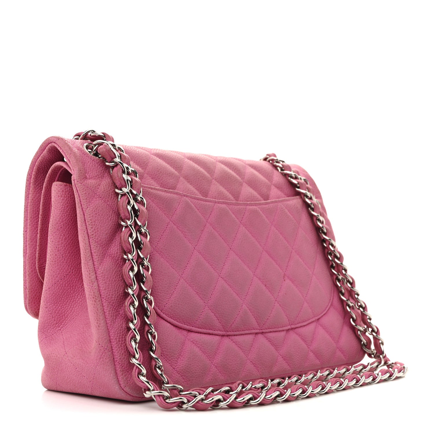 Chanel Caviar Quilted Jumbo Double Flap Pink 3 of 15