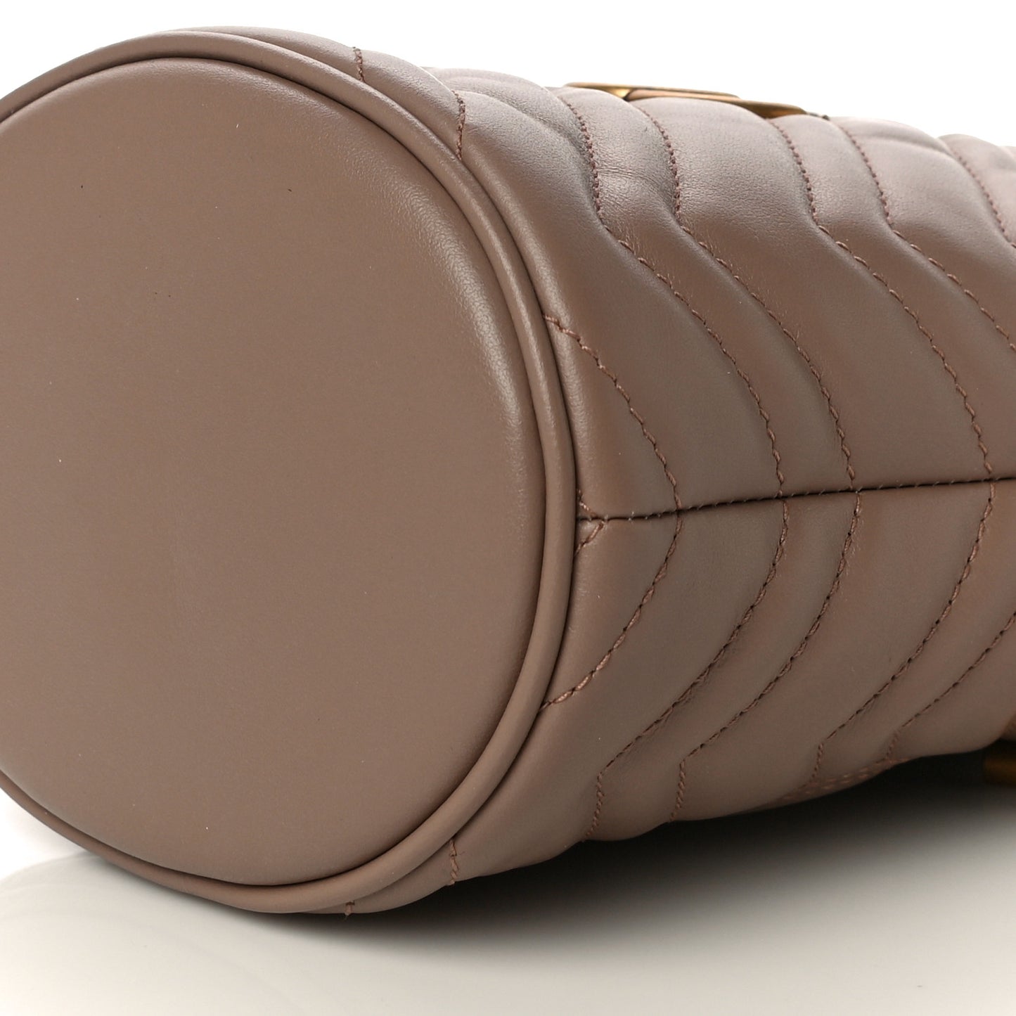 Calfskin Matelasse Mini GG Marmont 2.0 Bucket Bag Porcelain Rose