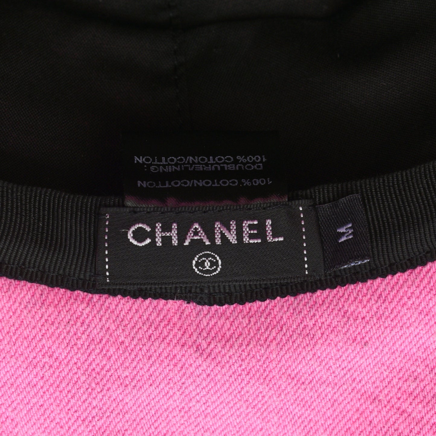 Denim Logo Bucket Hat M Pink Yellow