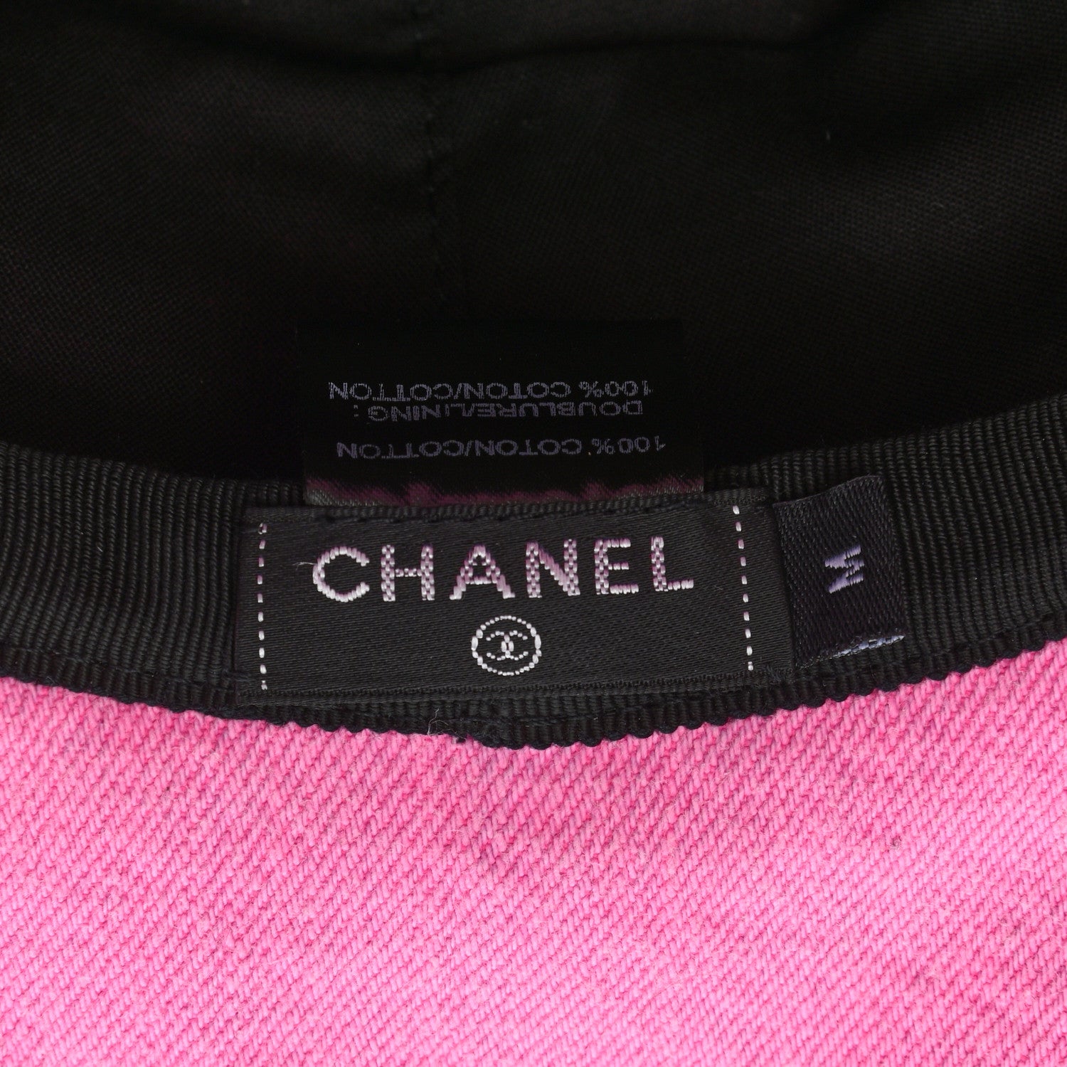 Chanel Denim Logo Bucket Hat M Pink Yellow 8 of 8
