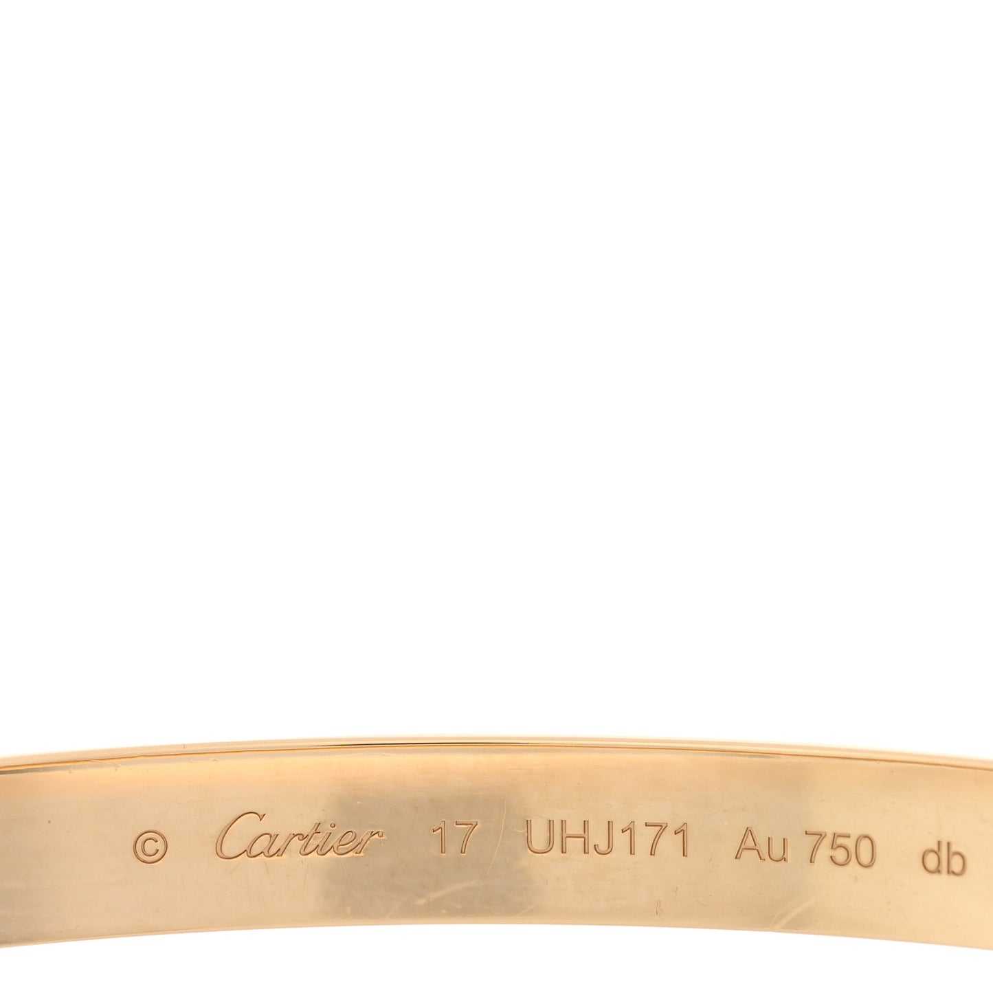 18K Yellow Gold LOVE Bracelet 17