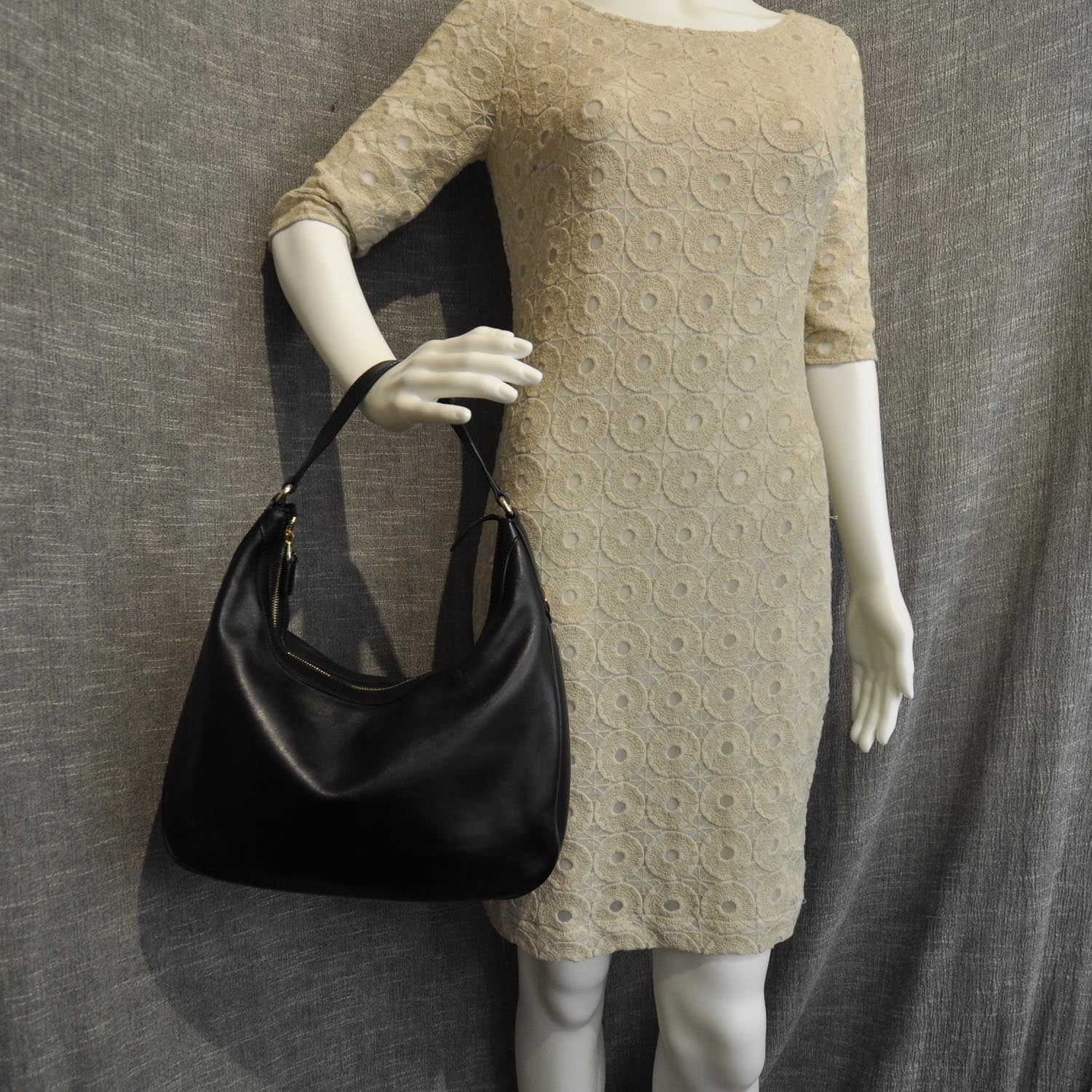 Gucci Leather Charmy Hobo Black 2 of 9