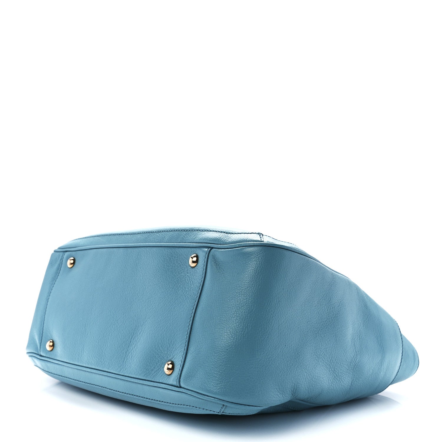 Salvatore Ferragamo Buffalo Betulla Tote Teal 9 of 11