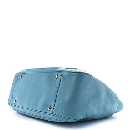 Salvatore Ferragamo Buffalo Betulla Tote Teal 9 of 11