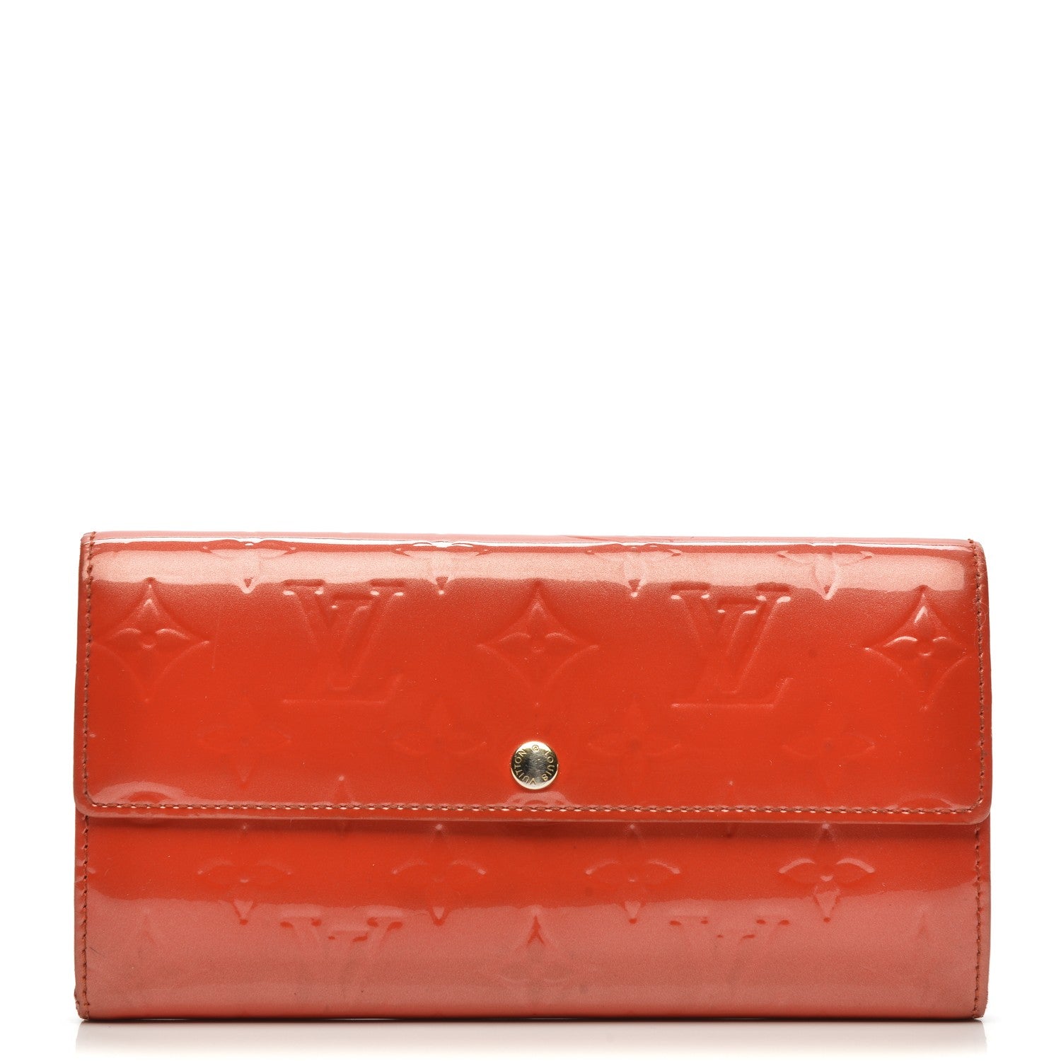 Louis Vuitton Vernis Sarah Wallet Orange Sunset 1 of 10