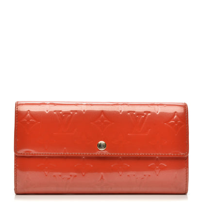 Louis Vuitton Vernis Sarah Wallet Orange Sunset 1 of 10