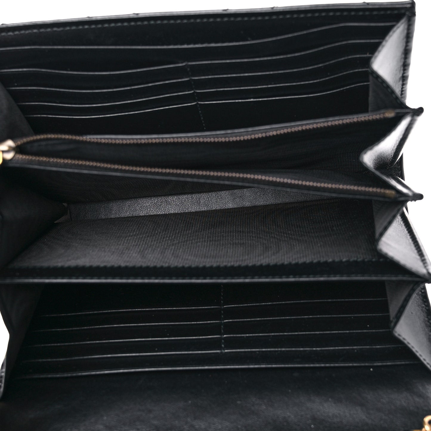 Calfskin Matelasse GG Marmont Chain Wallet Black