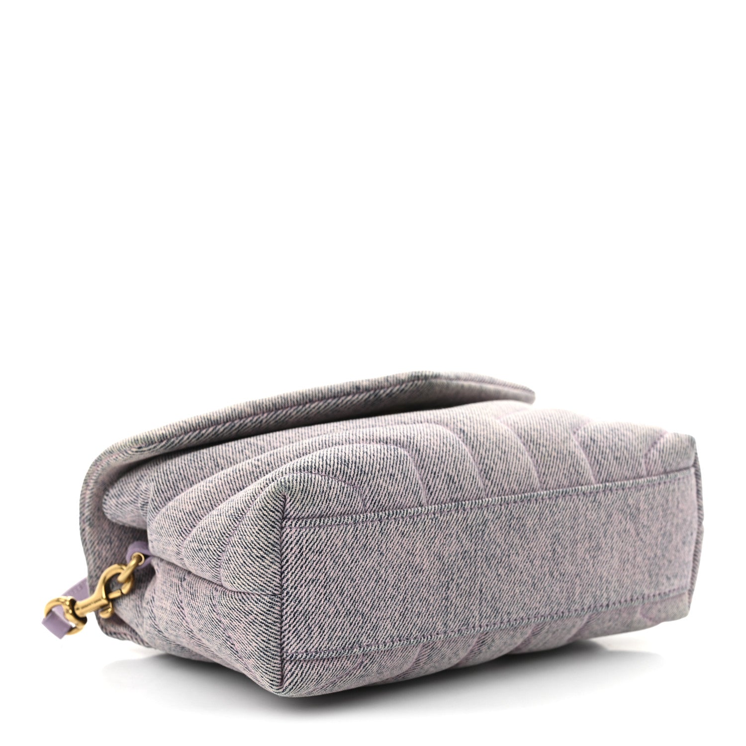 Saint Laurent Denim Y Quilted Monogram Toy Loulou Crossbody Bag Bleached Lilac 4 of 10