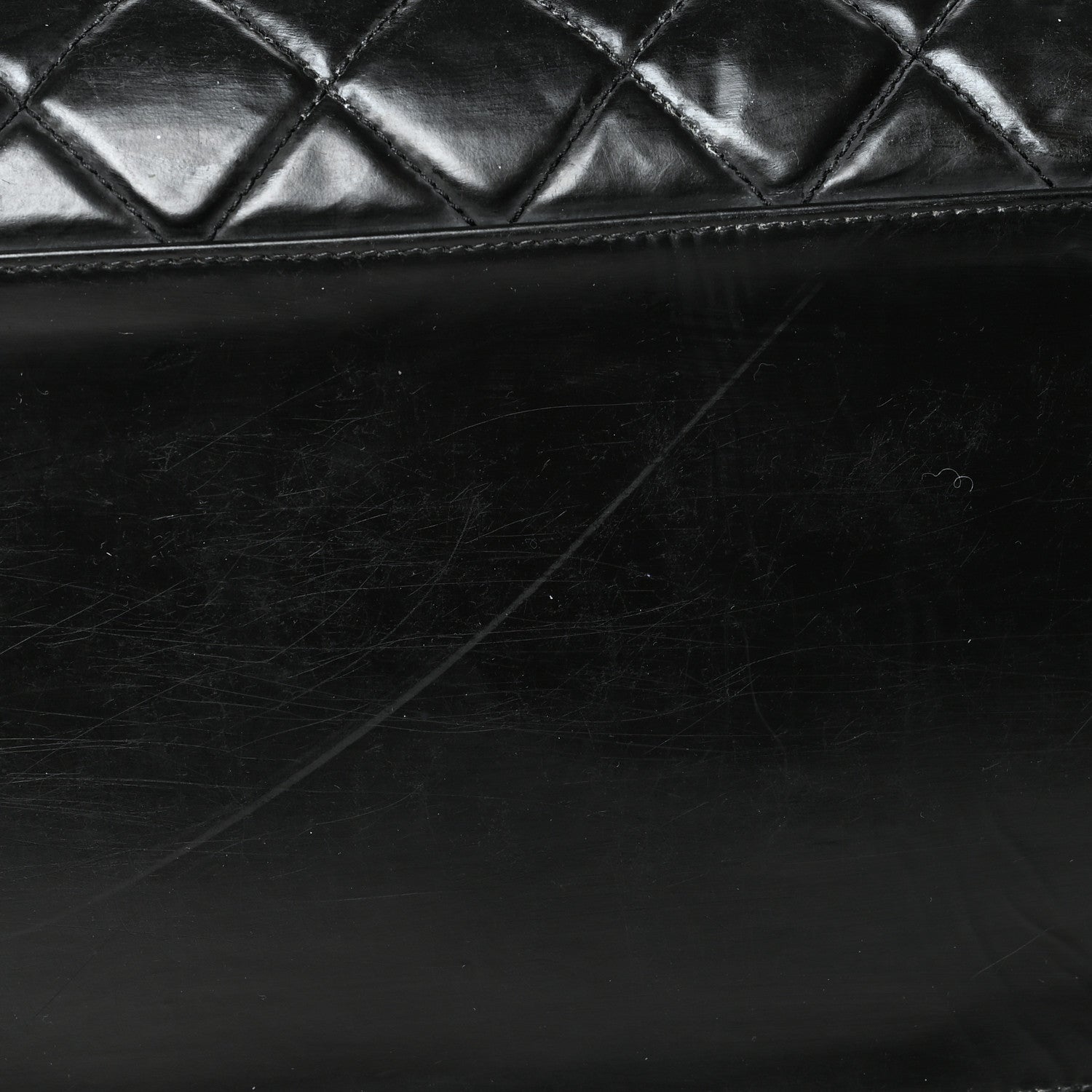 Chanel Vinyl Stitched XL Weekender Black 11 of 12