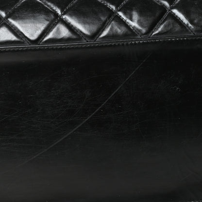 Chanel Vinyl Stitched XL Weekender Black 11 of 12